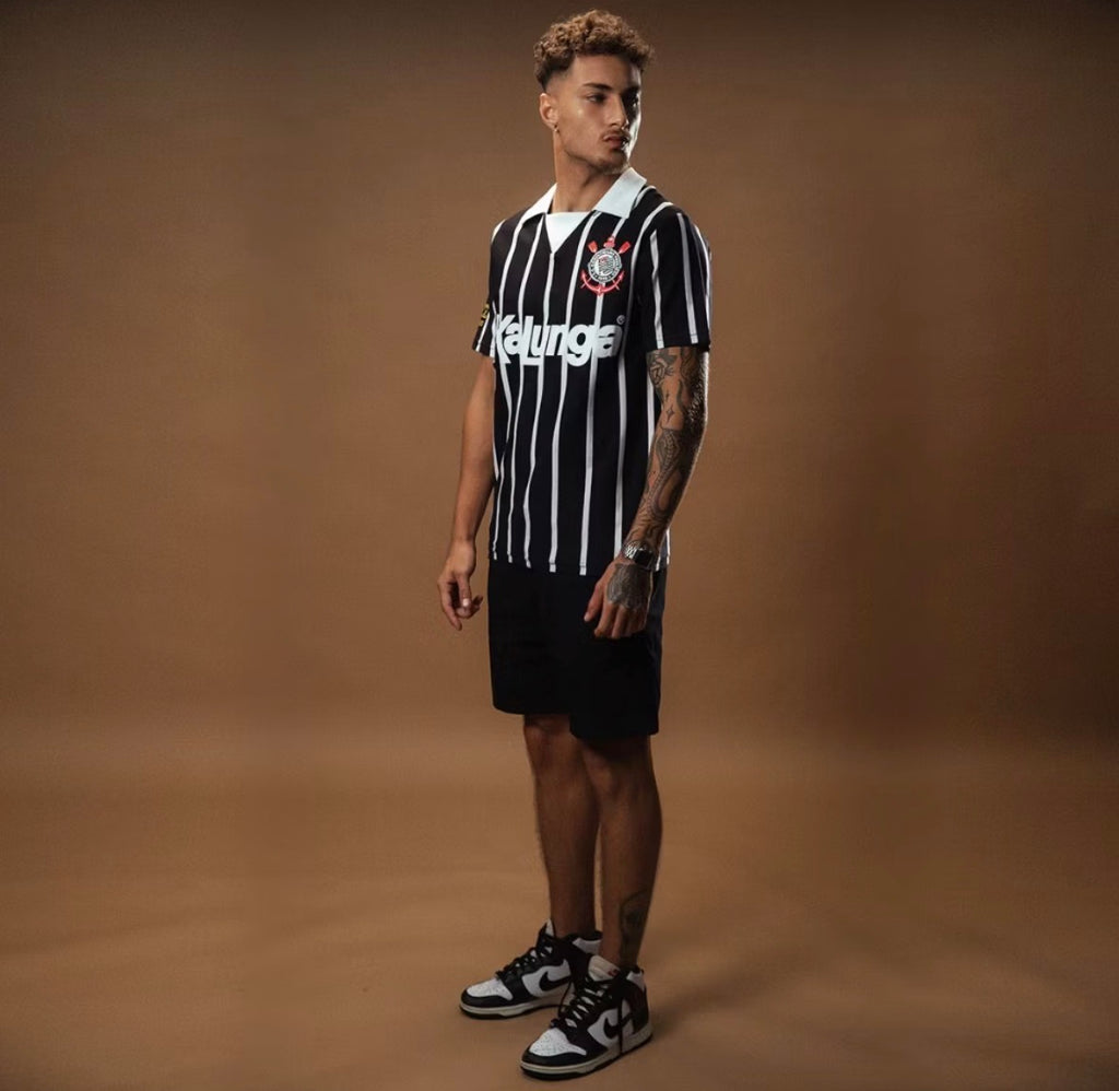 Camisa Polo Retrô Corinthians 1990 Kalunga Masculina Oficial