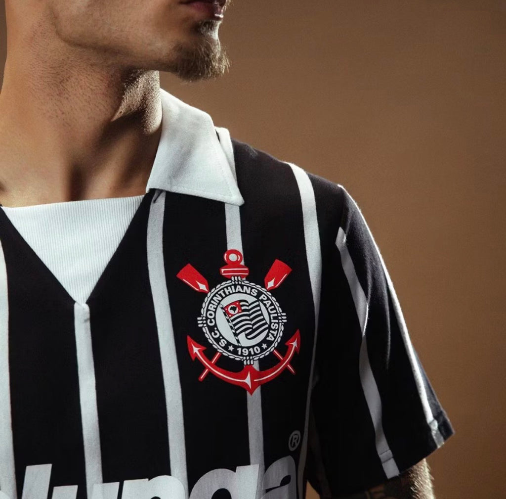 Camisa Polo Retrô Corinthians 1990 Kalunga Masculina Oficial