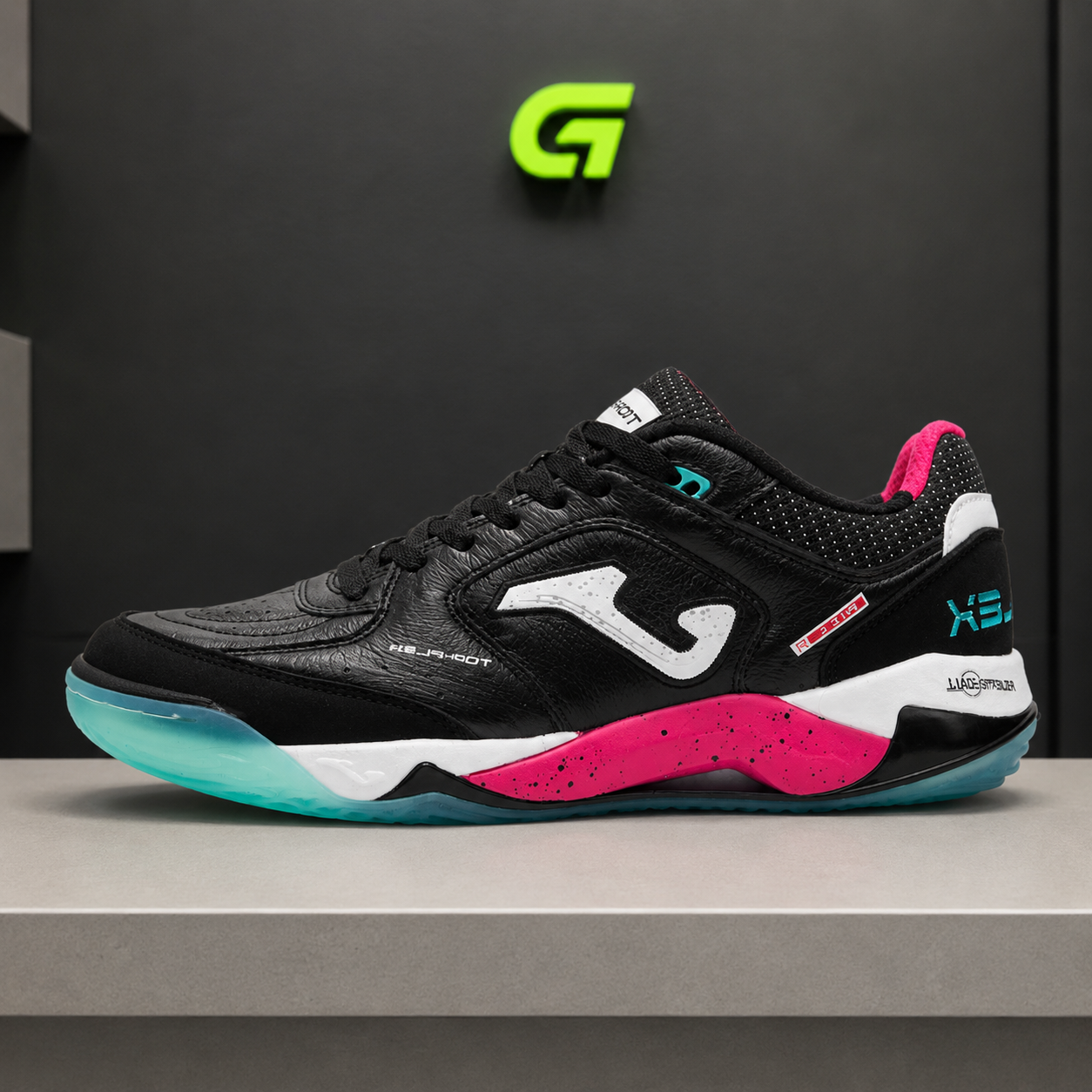 Joma Top Flex Plus Rebound IC - Preto/Rosa