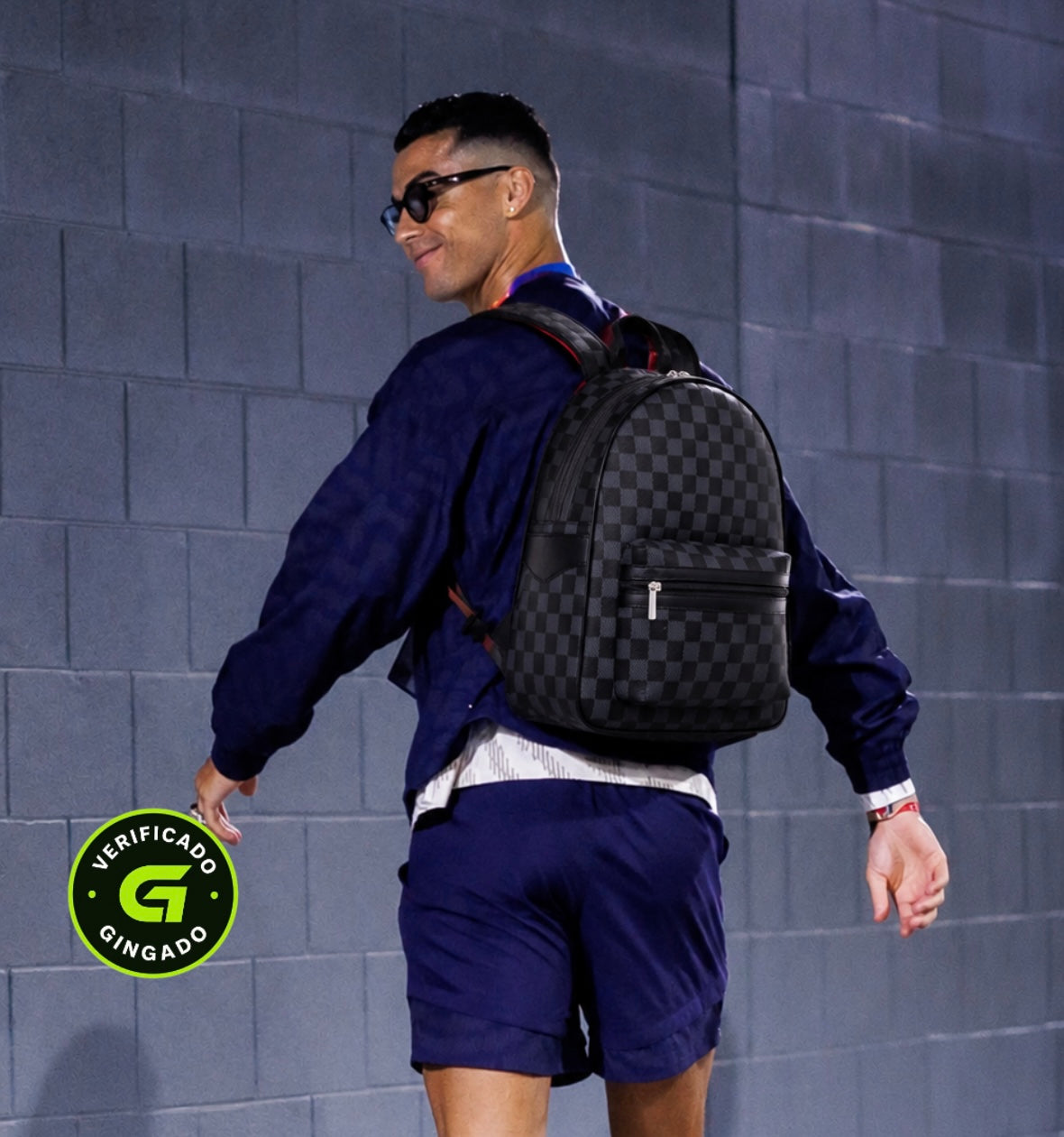 Mochila Quadriculada Masculina